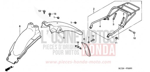 GARDE-BOUE ARRIERE CM125CX de 1999